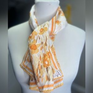 Vera Neumann Scarf Vintage 70s 80s Long Silky Blend